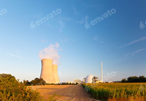 Preview: Nuclear Power Station In Green Landscape