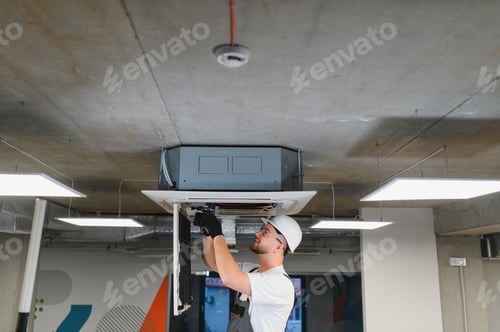 Preview: Hvac technician installing air conditioning system