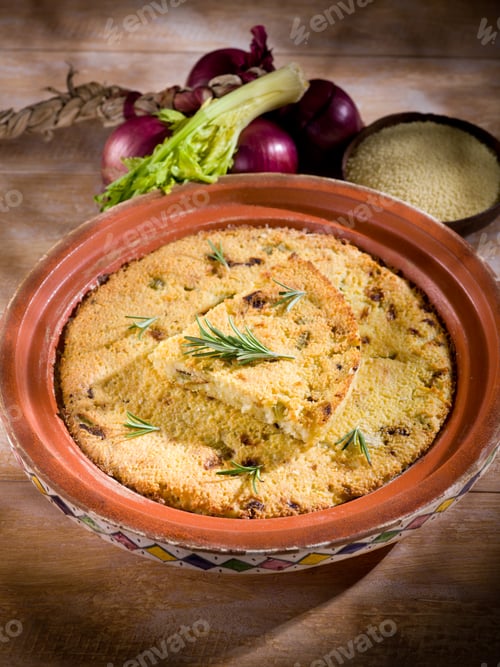 Preview: couscous cake with onions