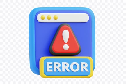 Vorschau: Bedienfeld für Website-Fehlermeldungen