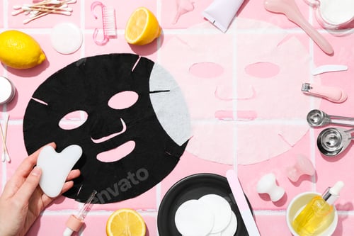 Preview: Concept of face and skin care with cosmetic mask