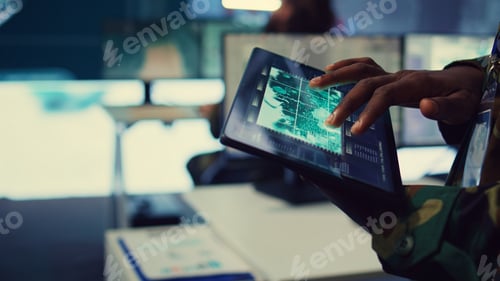 Preview: Military IT professional gathers intelligence from world map projection