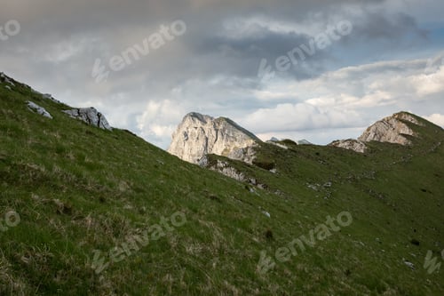 Preview: Mountains under gloomy sky