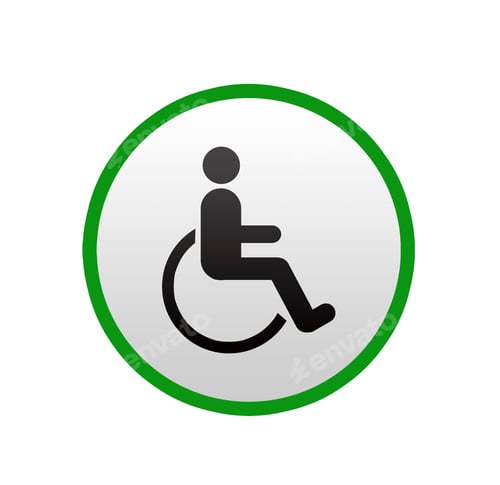 Visualização: Disabled sign on white background