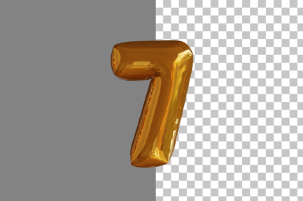 Preview: Number Letter 7 3D Icon