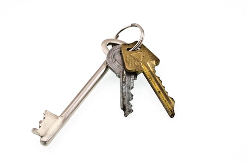 Preview: Bunch of keys on white background