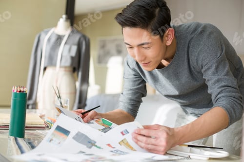 Preview: Fashion designer drawing sketch
