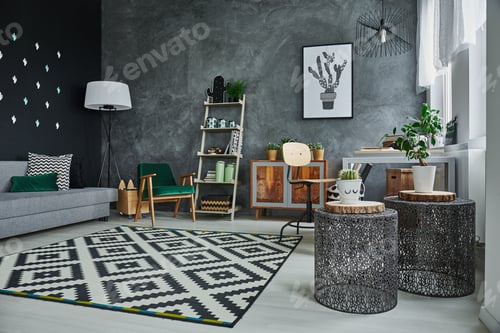 Preview: Apartment with sofa nad commode