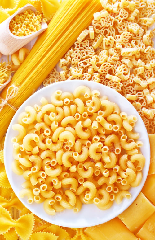 Preview: Various Kinds of Pasta Noodles Raw Background