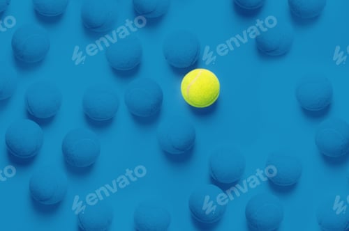 Preview: Top view tennis ball