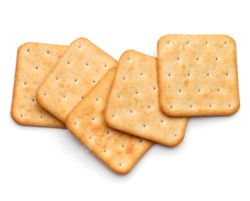 Preview: Dry cracker cookies isolated on white background cutout