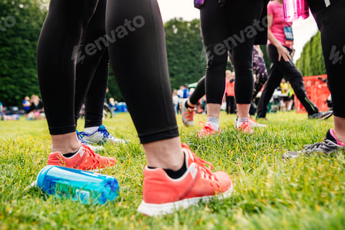 Preview: Ready to run Athletic shoes on grass mark the start of the race