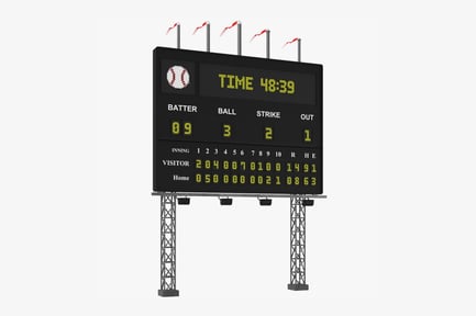 Preview: Baseball Scoreboard with Game Information Display