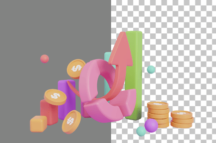 Preview: Financial Success and Growth 3D Icon