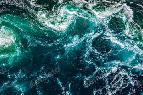 Preview: Waves of water of the river and the sea meet each other during high tide and low tide