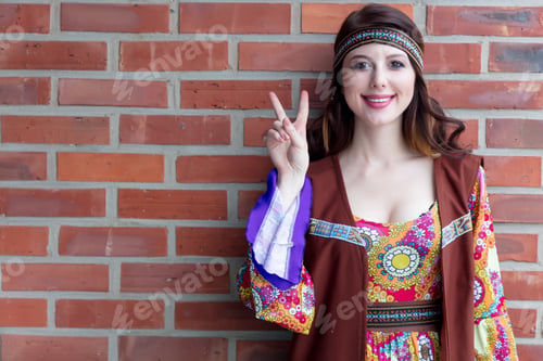 Preview: Portrait of Young hippie girl