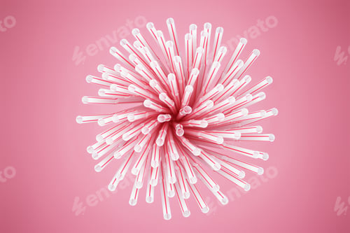 Preview: Cocktail Straws In Glass Overhead View