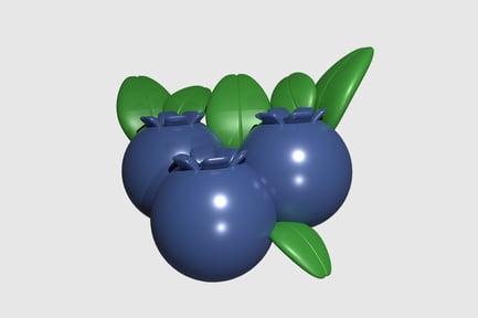 Preview: Blueberry 3D Illustration