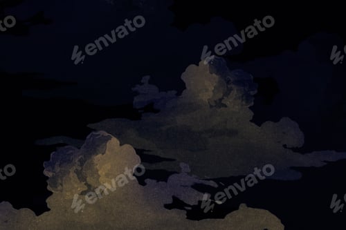 Preview: Golden smoke on a black background