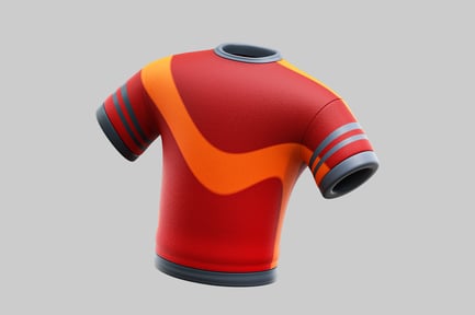 Vista previa: Camiseta de equipo vívida estilo caricaturizado