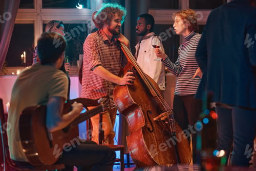 Preview: Music band playing at a party
