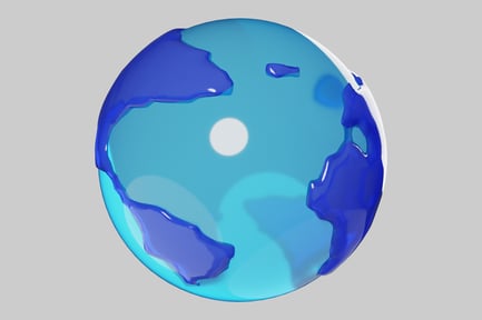 Visualização: Globo de desenho animado para viagens de aventura