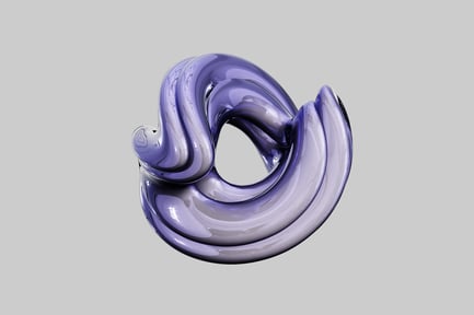 Preview: Amethyst glass knot sculpture
