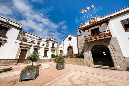 Preview: July 29, 2019: Canary Islands, SPAIN.View of the city of Icod De Los Vinos on the island of Tenerife