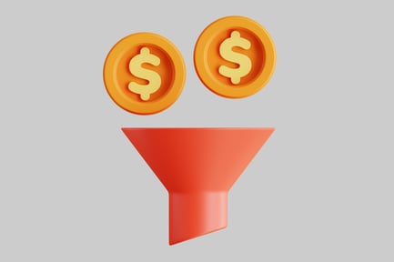 Preview: Lead conversion funnel with coins