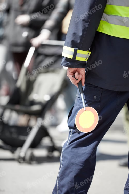 Preview: Police Officer On The Street In Urban Environment.