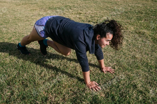 Preview: girl running in the park