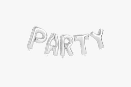Preview: Silver Foil Party Balloons
