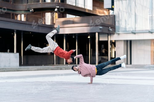 Preview: Dancing Crew Doing Break-Dance