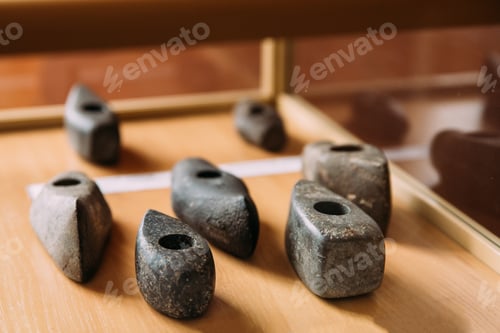 Preview: Turov, Belarus. Stone Axes In Turov Local History Museum.