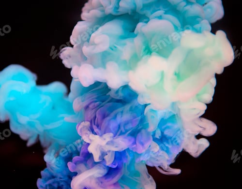 Preview: Abstract blue color drop to the water