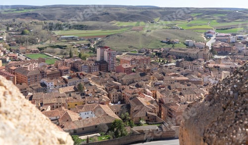 Preview: Aerial views of the medieval village of Molina de Aragon in the province of Guadalajara.
