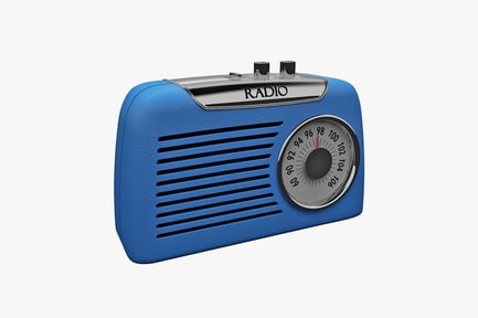 Preview: Radio with circular dial and knobs