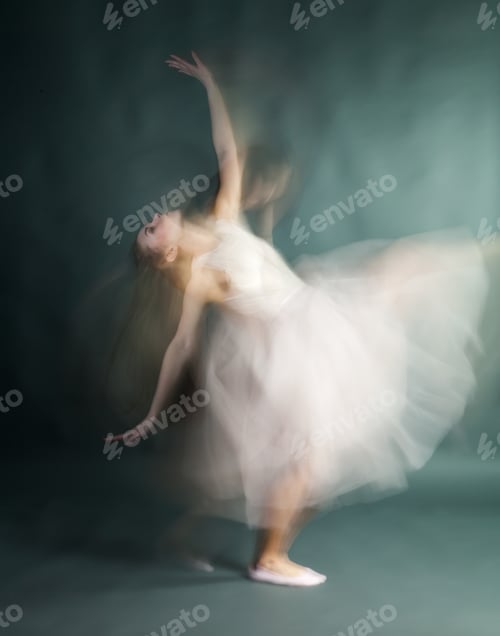 Preview: Abstract Ballerina Dancing in Dreamy Haze of Motion
