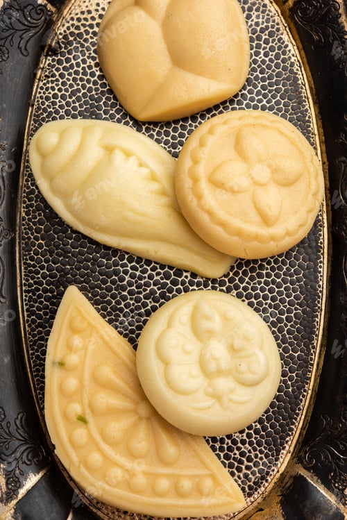 Preview: Sandesh or shondesh is a dessert, originating from the Bengal, India, created with milk and sugar