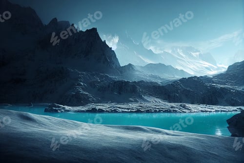Preview: frozen winter landscape in the Swiss Alps