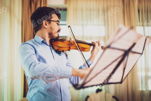 Preview: Practicing violin