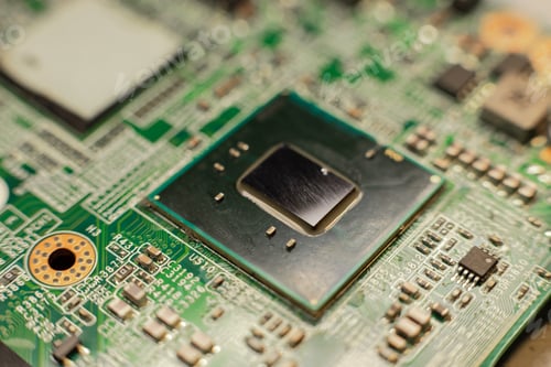 Preview: Closeup shot of a computer chip, an integrated circuit