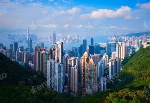 Preview: Hong Kong skyscrapers skyline cityscape view