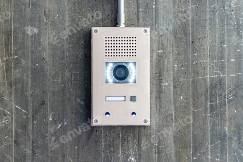 Preview: Real photography of an intercom with camera on the smart surveillance system