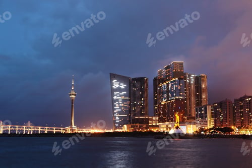 Preview: Macau city at night