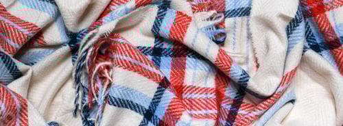 Preview: Cozy Plaid Blanket in Red, Blue, and White