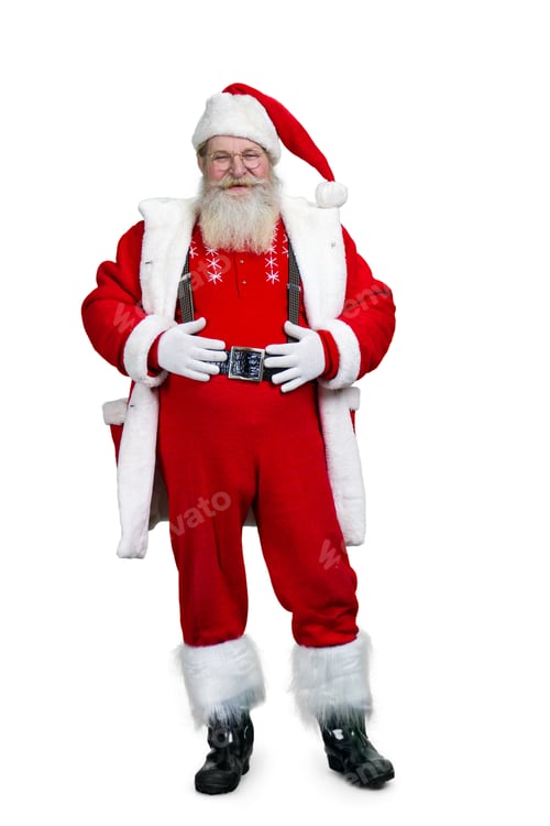 Preview: Santa Claus with hands on belly.