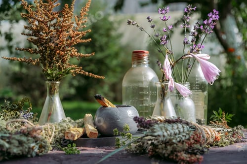 Visualização: Aromaterapia, esoterismo, ocultismo, coleta e secagem de ervas, farmácia estética de ervas, sal orgânico