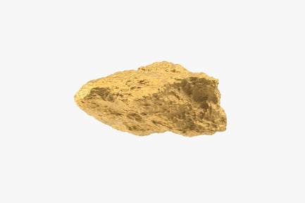 Preview: Natural Gold Nugget with Detailed Surface