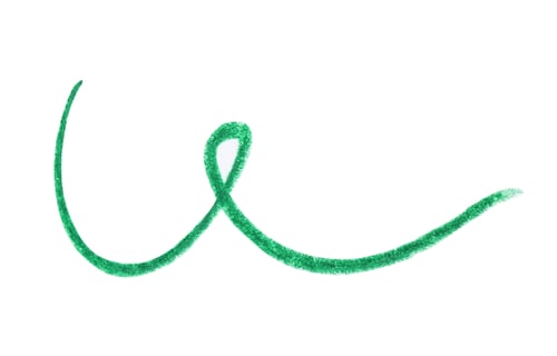 Preview: Green hand drawn pencil scribble on white background